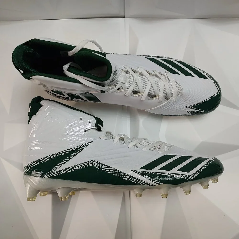 Adidas Mens Football Cleats 16 White Green Shoe Lacrosse Freak X Carbon High - Picture 4 of 13